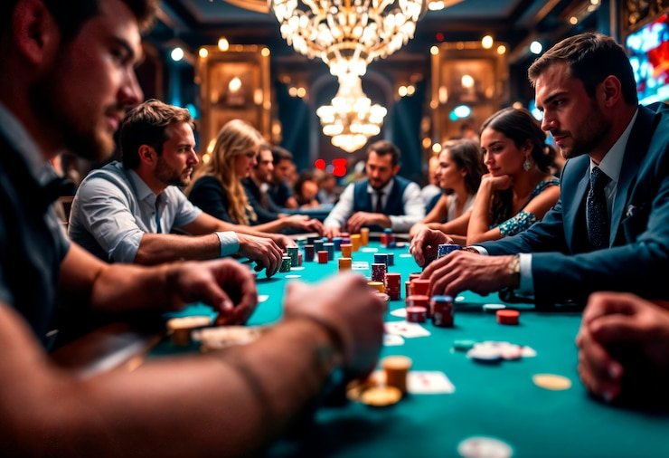 Multi-game dashboard showing live casino tables and sports betting interface